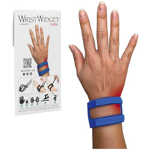 WristWidget® (Blue) Adjustable Wrist Brace for TFCC Tears, One Size fits most. For Left and Right Wrists, Support for Weight Bearing Strain, Exercise - Image 1