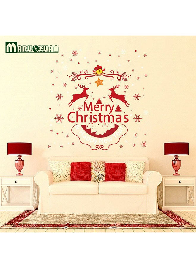 NIBEMINENT Deer Window Wall Sticker Red 60*90centimeter - Image 2