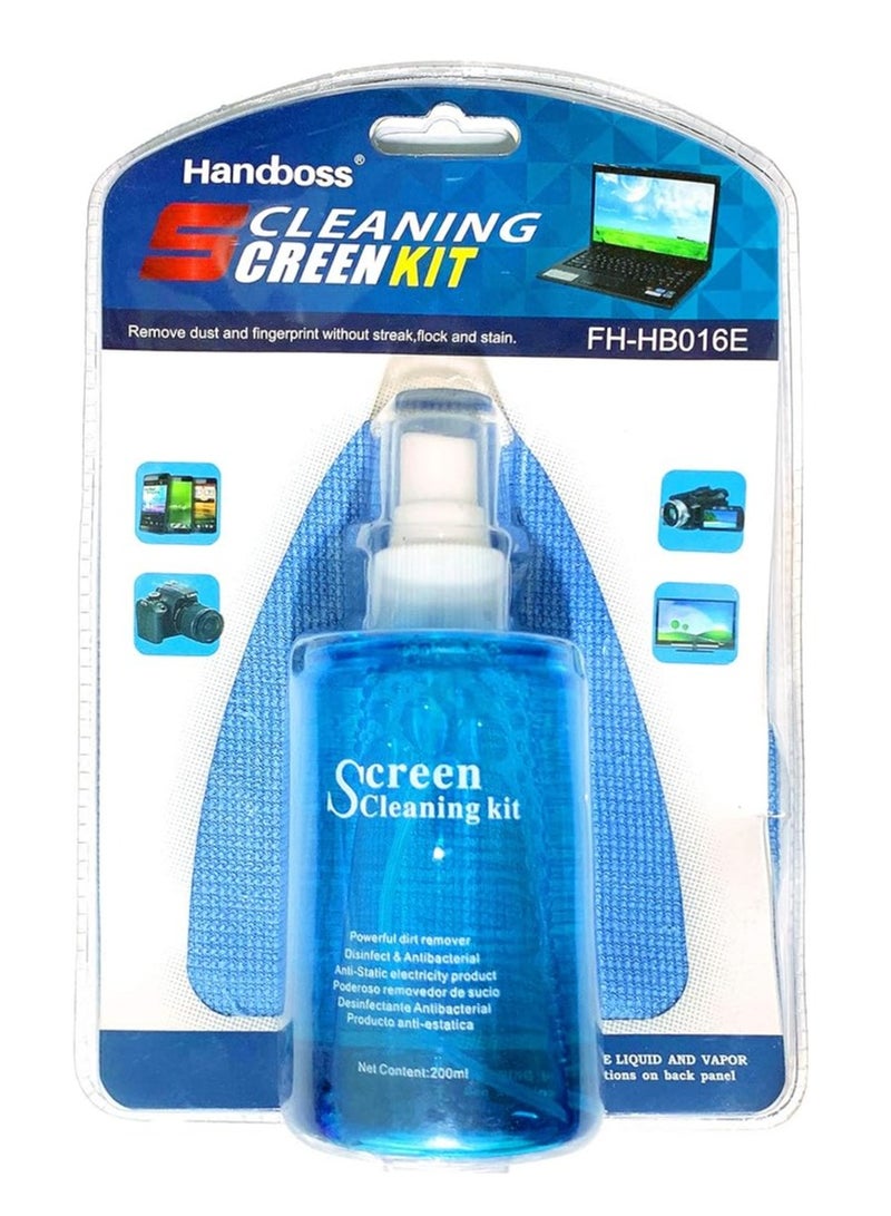 Handboss مجموعة تنظيف شاشة LCD 200 مل شفافة - Image 2
