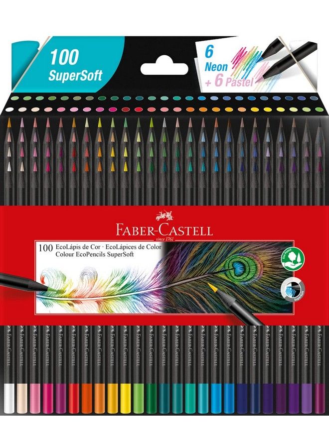 FABER-CASTELL Color Pencil Ecopencil Supersoft 1207100Soft 100 Colors  - Image 2