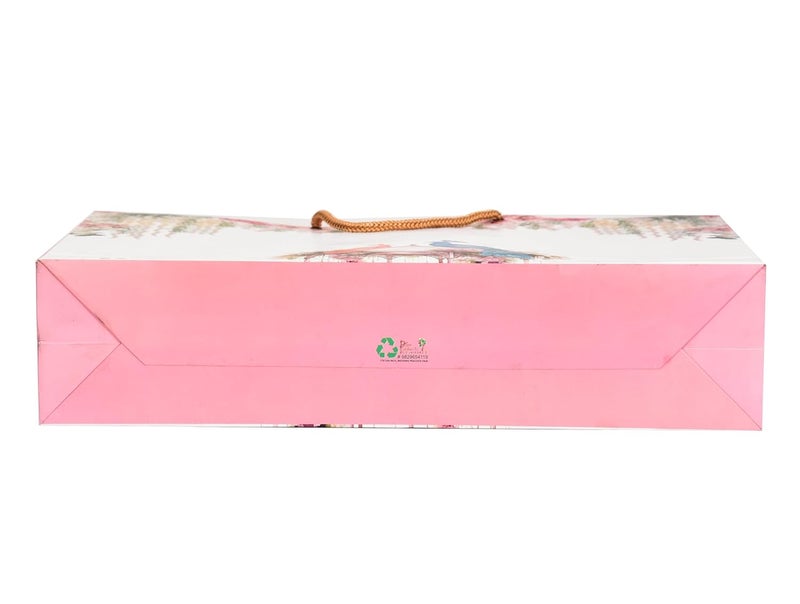 PPJ WEDDING PEACOCK PAIR 30 Pcs PAPER CARRY BAG 14 Inch X 10 Inch X 4 Inch for DIWALIWEDDINGFUNCTIONBIRTHDAYRETURN GIFTSCHRISTMASGIFT BAGSGIFT COVERS Pack of 30 - Image 4