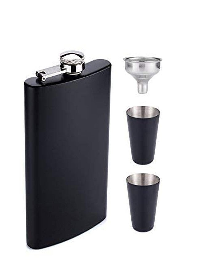 CARTSHOPPER Hip Flask for Liquor, Flask for Funny Gift, 8oz Stainless Steel with Funnel, Discrete Shot Drinking of Alcohol, Whiskey, Rum and Vodka, for Men and Women - Image 1
