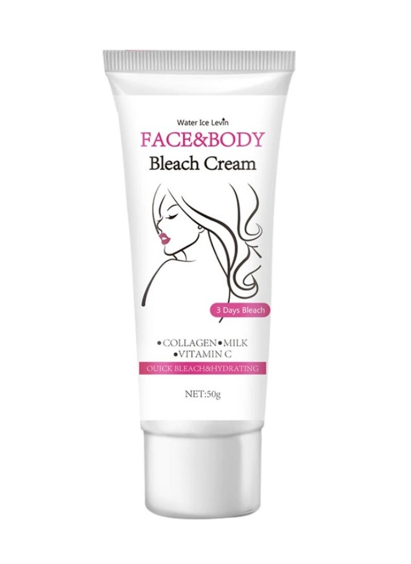Water Ice Levin 50g (1.76Oz) Face and Body Brightening and Tone-up Cream, Ideal for Makeup on Face and Body, with a Mild Texture. Suitable for Both Men and Women. Applicable to Face, Neck, Armpits, Joints and Other Areas. Brightens and Moisturizes Simultaneously.  - Image 5