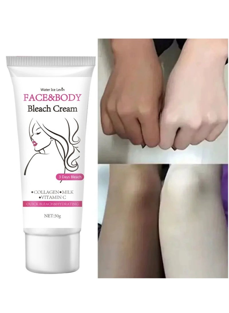 Water Ice Levin 50g (1.76Oz) Face and Body Brightening and Tone-up Cream, Ideal for Makeup on Face and Body, with a Mild Texture. Suitable for Both Men and Women. Applicable to Face, Neck, Armpits, Joints and Other Areas. Brightens and Moisturizes Simultaneously.  - Image 1