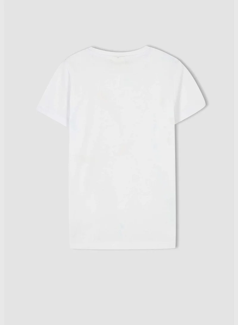 ديفاكتو Regular Fit Short Sleeve Printed T-Shirt