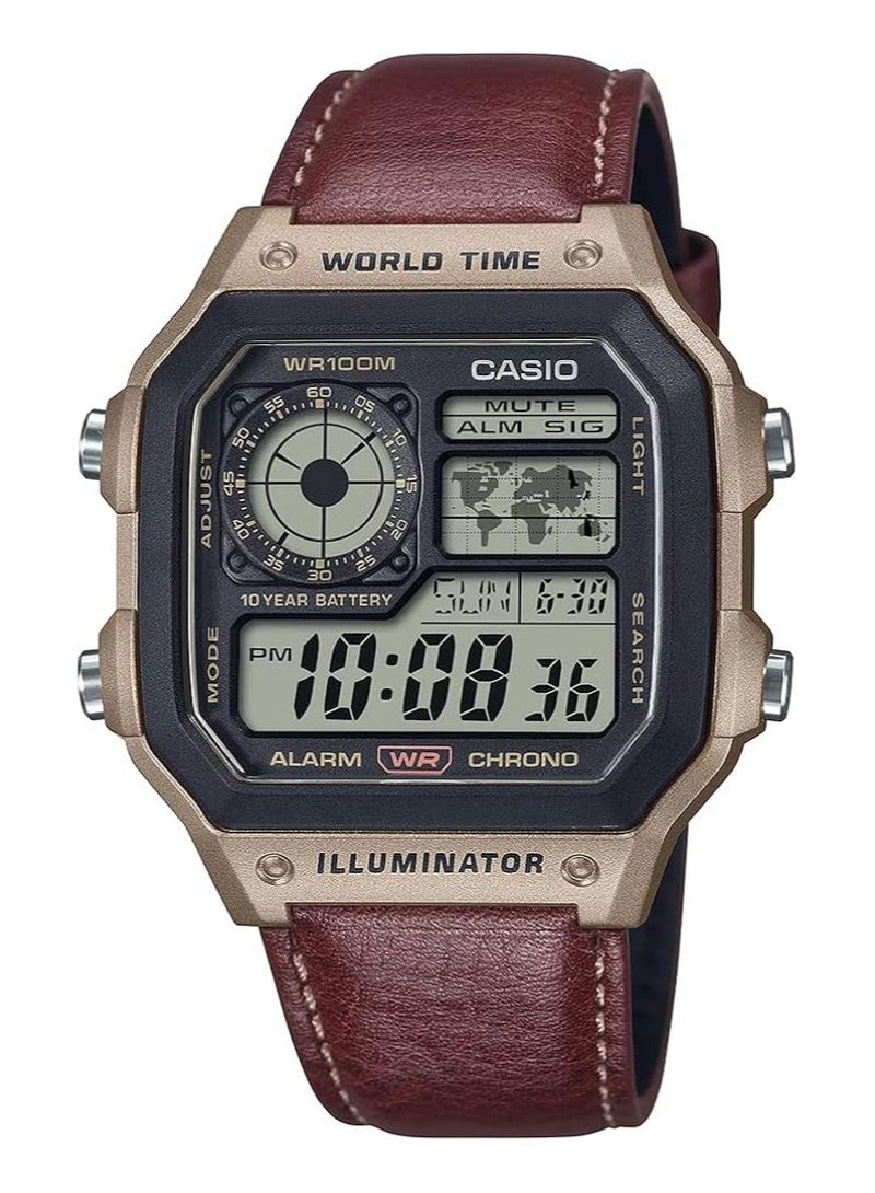 CASIO Royale Youth Digital Men's Watch, AE-1200WHL-5AVDF - Image 1
