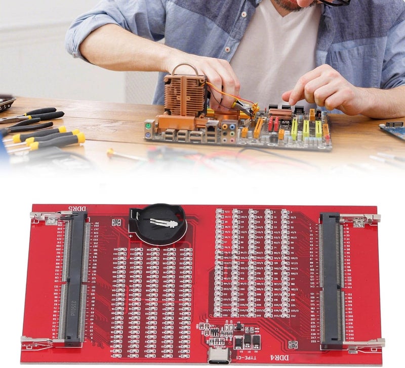 ZJchao DDR5 RAM Memory Slot Tester Card DDR4/DDR5 Memory Test Tool with LED Lights for PC Motherboard RAM Maintenance - Image 5