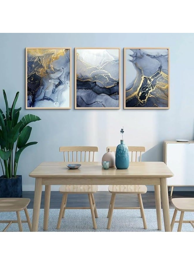 مؤسسة فكرة اليوم لوحة فنية تجريدية مؤطرة من الخشب الطبيعي من Today Idea لديكور غرفة المعيشة وغرفة النوم والمكتب | مقاس كبير 20 × 28 بوصة - Image 4