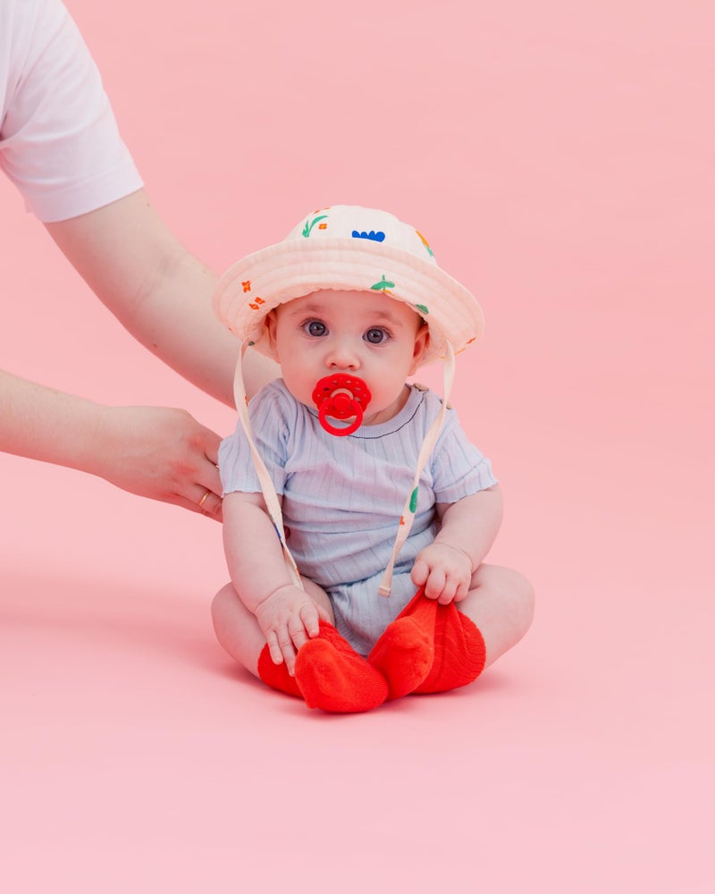 BIBS Boheme Pacifier 2-Pack. BPA Free, Round Nipple. Natural Rubber Latex, Made in Denmark, Size 2 (6-18 Months) - Vanilla/Candy Apple - Image 5