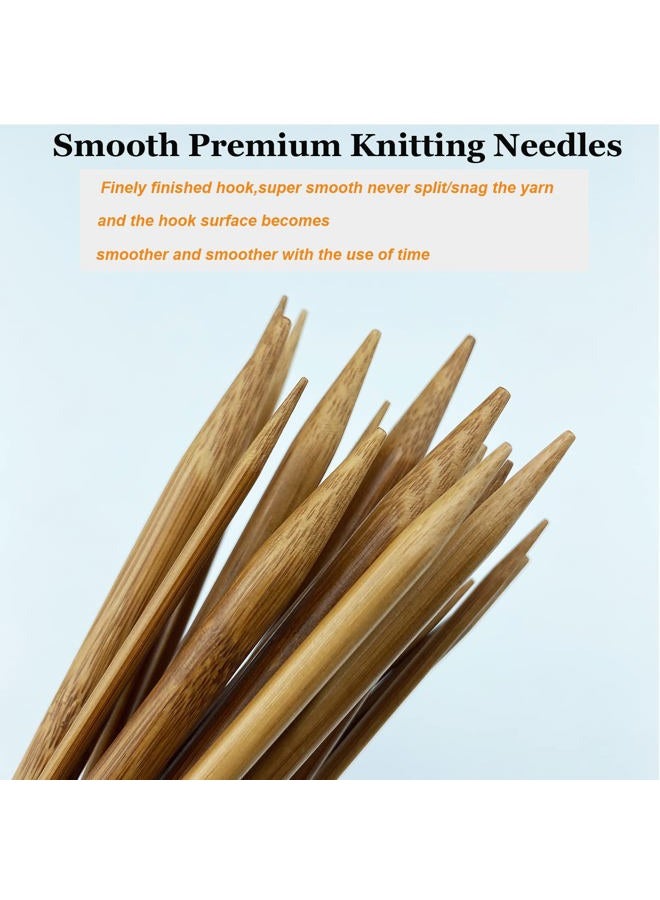 Mdoker Bamboo Knitting Needle Straight Single Pointed Sweater Knitting Needles 10-inch Length for Handmade DIY Knitting Projects,Size US 4(3.5mm) - Image 2