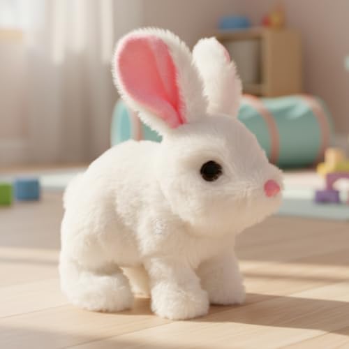 Storio Interactive Hopping Bunny Toy with Sound, Movement, Wiggling Ears, Battery Operated, Educational Gift for Kids 3+ - Image 1
