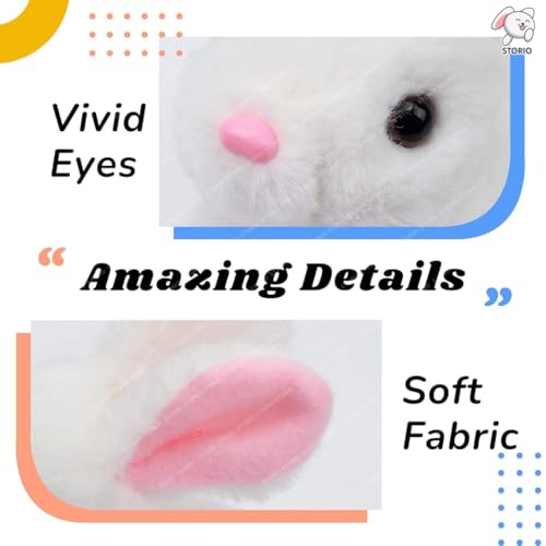Storio Interactive Hopping Bunny Toy with Sound, Movement, Wiggling Ears, Battery Operated, Educational Gift for Kids 3+ - Image 2