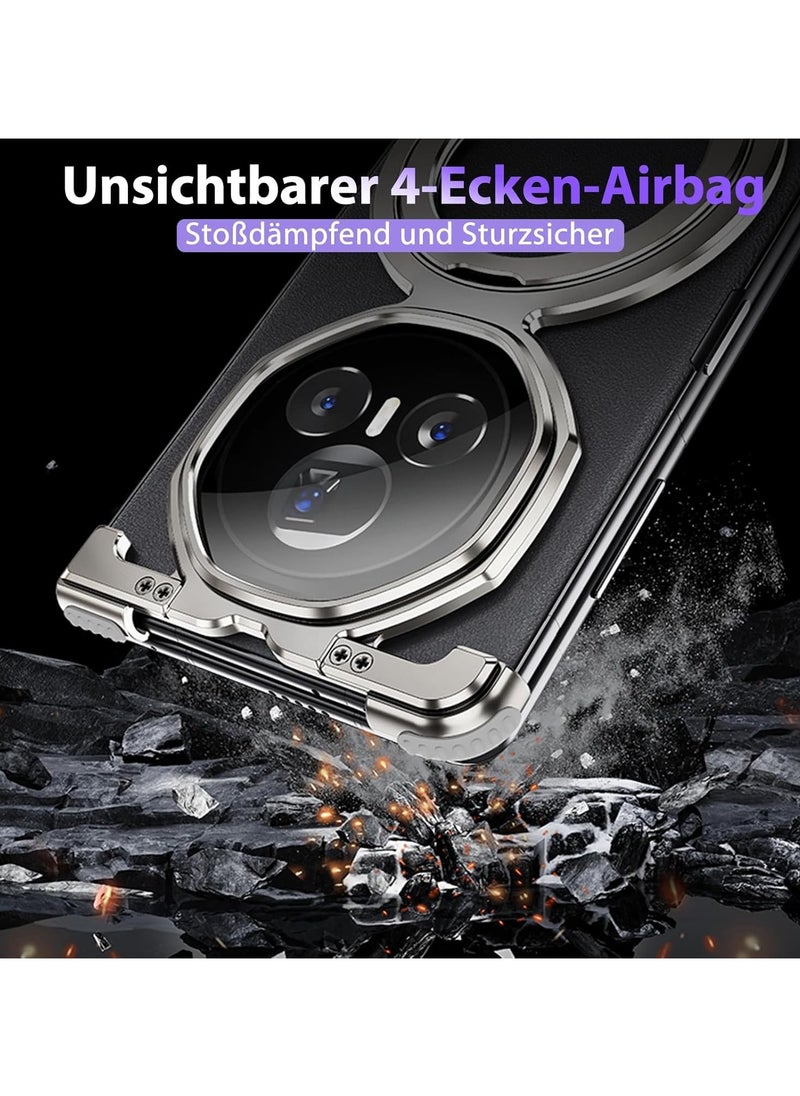 General - Honor Magic V3 (2024) mobile phone case, aluminum hollow-out mobile phone case, with 360° magnetic bracket, compatible with wireless charging, no frame fall protection case - Image 1
