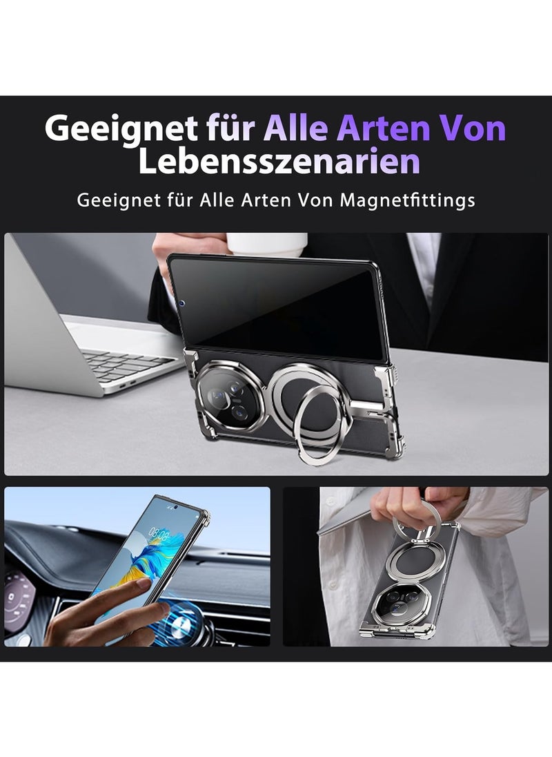 General - Honor Magic V3 (2024) mobile phone case, aluminum hollow-out mobile phone case, with 360° magnetic bracket, compatible with wireless charging, no frame fall protection case - Image 1