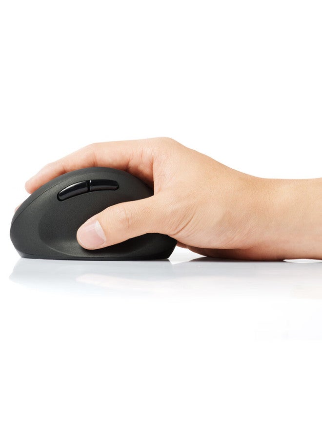 SANWA Sanye Ergonomic Wireless Mouse Small To Medium Hands Vertical Grip Gaming Office Blue Led 5 Buttons 3-level Dpi Bluetooth Right-handed Black Matte - Image 4