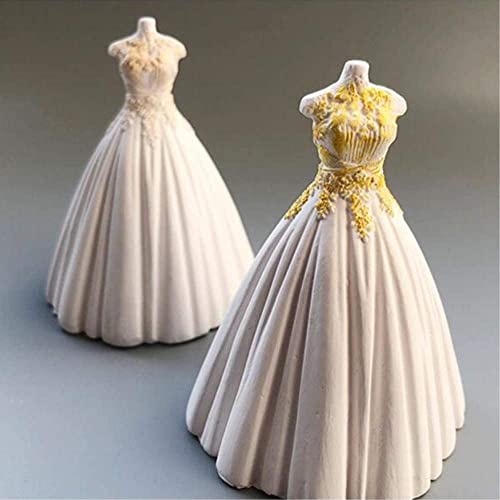 Purenso - Wedding Bridal Dress Silicone Mould (PUR1015-74) I For Art & Craft DIY Resin Art Soap Candles Making Supplies - Image 1