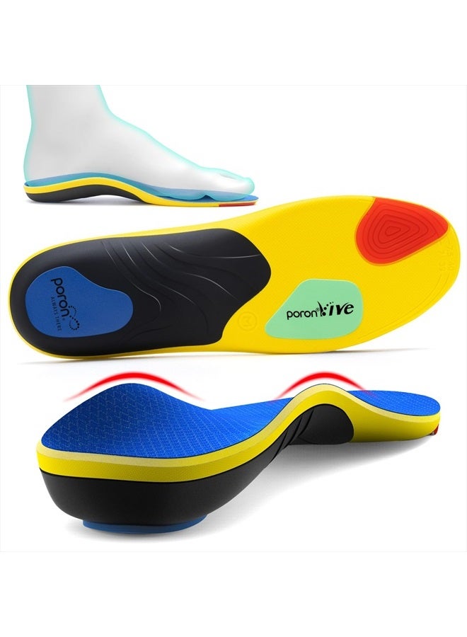 TANSTC Professional Sport Insoles with Medium Arch Support and Shock Absorption for Plantar Fasciitis and Flat Feet Pain Relief in Men and Women, Orthotics Shoe Insert, Breathable & Anti-Slip, XL  - Image 1