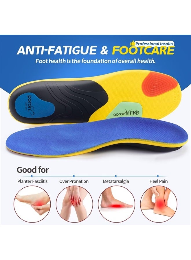 TANSTC Professional Sport Insoles with Medium Arch Support and Shock Absorption for Plantar Fasciitis and Flat Feet Pain Relief in Men and Women, Orthotics Shoe Insert, Breathable & Anti-Slip, XL  - Image 4