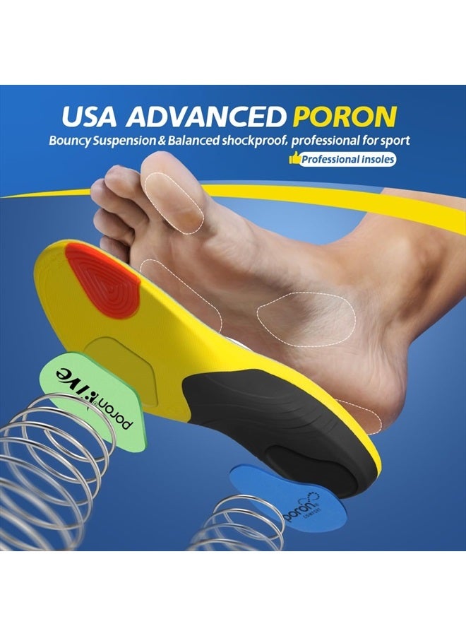 TANSTC Professional Sport Insoles with Medium Arch Support and Shock Absorption for Plantar Fasciitis and Flat Feet Pain Relief in Men and Women, Orthotics Shoe Insert, Breathable & Anti-Slip, XL  - Image 2