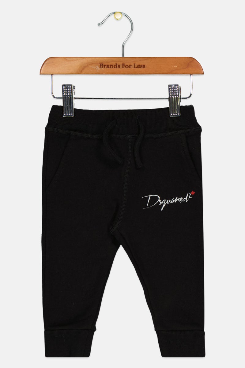 DSQUARED2 Toddlers Boy Brand Logo Drawstring Jogger Pants, Black  - Image 1