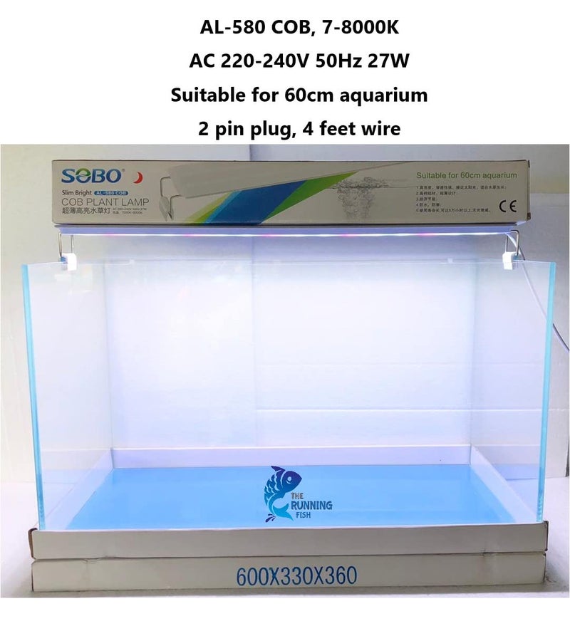 VAYINATO Sobo Cob Series Slim Bright Planted Aquarium Light (Al-580, 27W, Suitable For 60-70Cm Aquarium) - Image 3