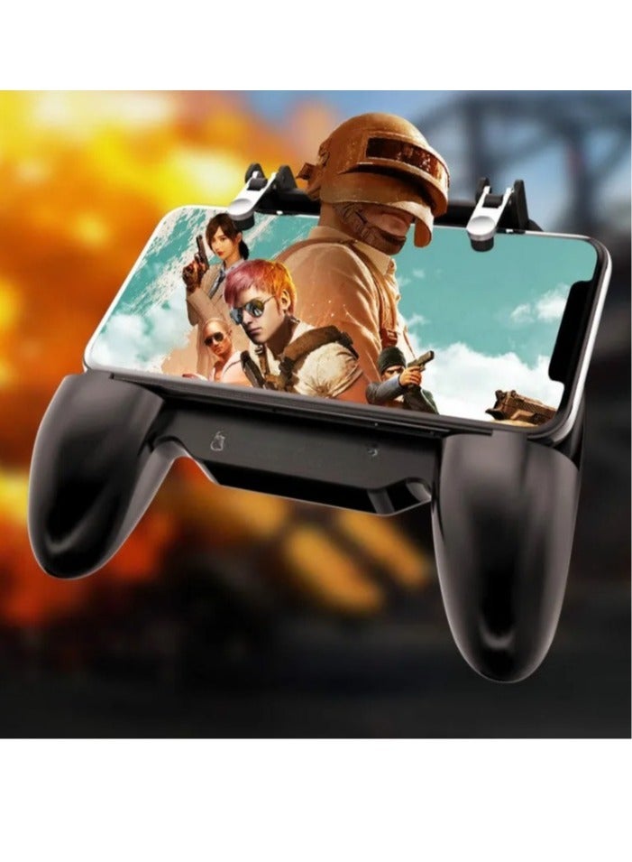 Game Controller, Gaming Control Joystick With Phone Cooling Fan, Comfortable Mobile Cooling Handle Controller Joystick, Mobile Trigger Joypad For Mobile Control For Games, (2000mah Black) - Image 2