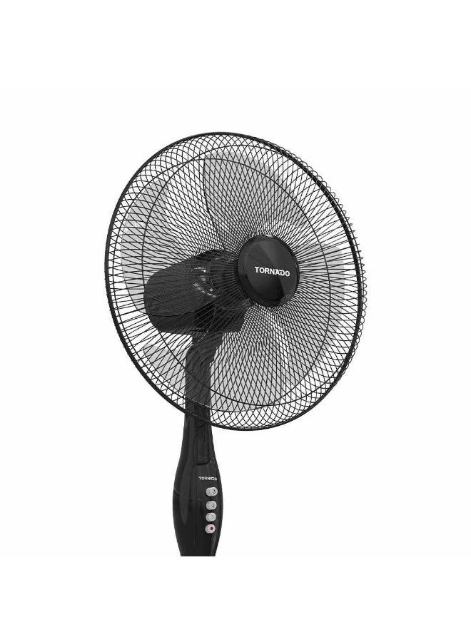 تورنيدو مروحة  عمودية (استاند)، 16 بوصة (40 سم)، 4 ريش بلاستيك، 3 سرعات، قاعدة ثقيلة، - موديل TSF-16W - Image 1