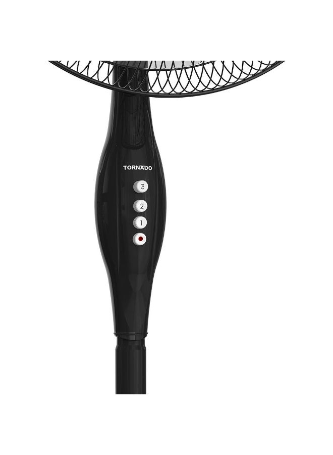 تورنيدو مروحة  عمودية (استاند)، 16 بوصة (40 سم)، 4 ريش بلاستيك، 3 سرعات، قاعدة ثقيلة، - موديل TSF-16W - Image 2