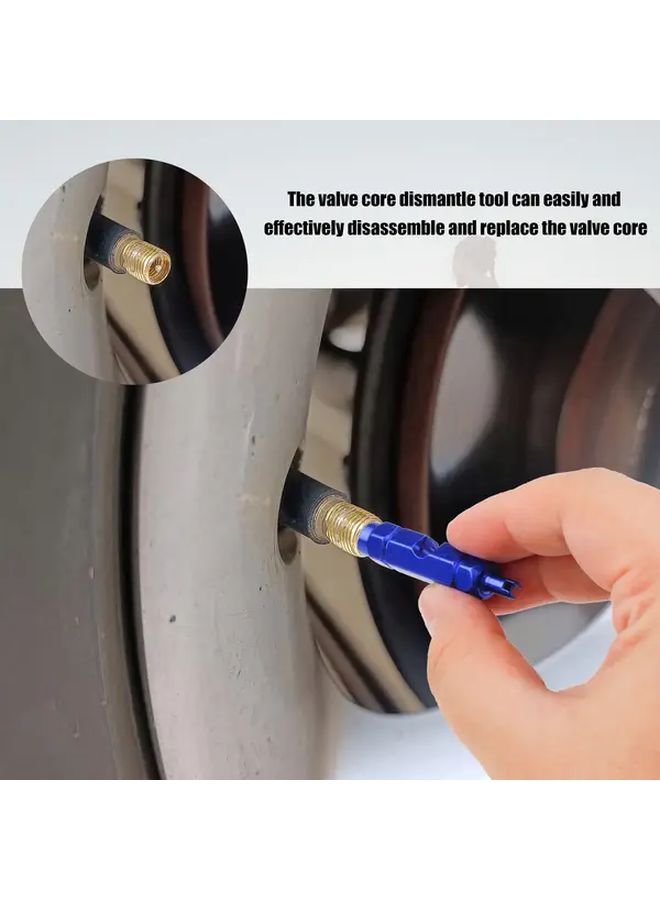 Bicycle Valve Core Kit 20pcs Presta Schrader Tubeless Tire Replacement Tool - Image 2