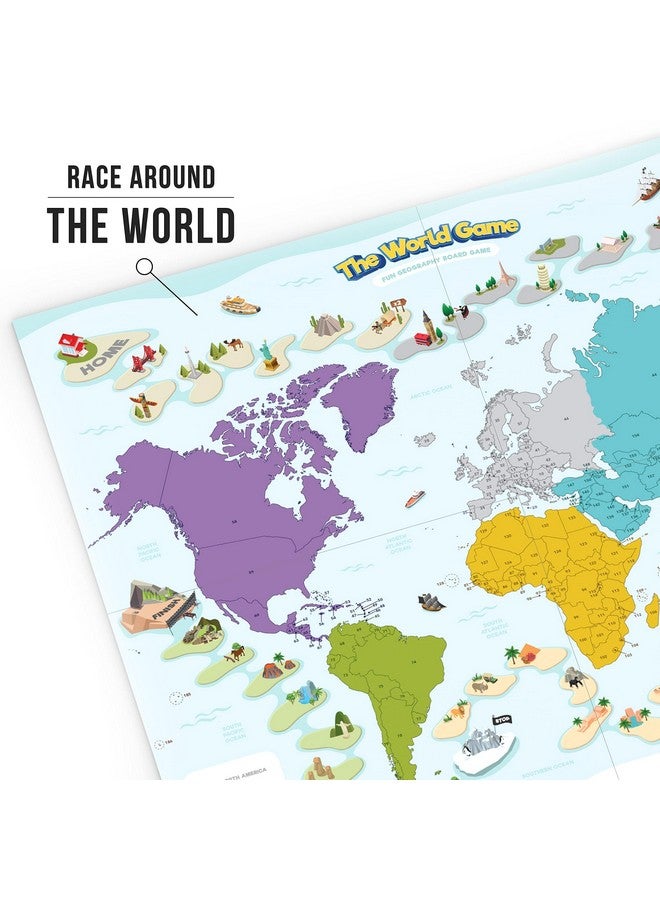 The World Game - Fun Geography Board Game - Educational Game for Kids & Adults - Cool Learning Gift Idea for Teenage Boys & Girls, 2-5 Players - Image 5