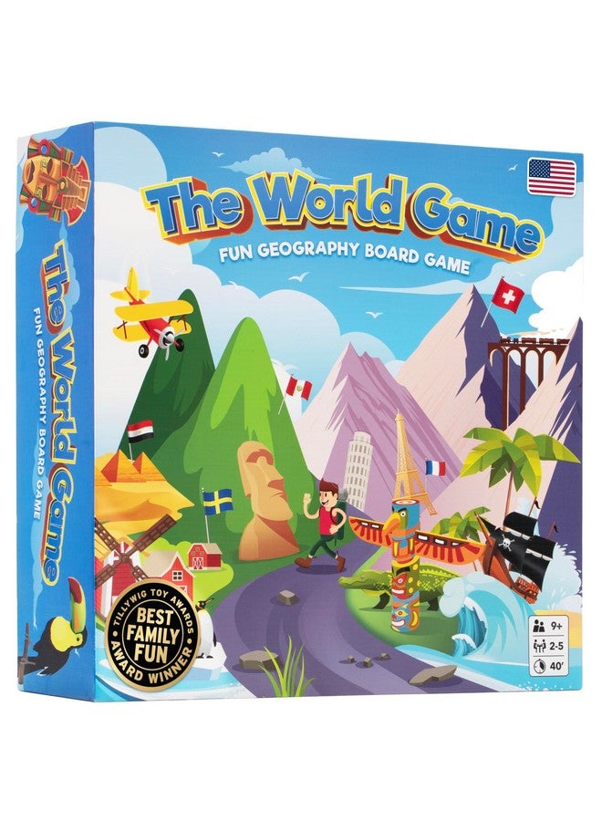 The World Game - Fun Geography Board Game - Educational Game for Kids & Adults - Cool Learning Gift Idea for Teenage Boys & Girls, 2-5 Players - Image 1
