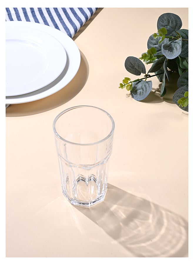 Ollieroo Embossed Old Fashioned Whiskey Glasses - Durable 330ml Hiball Glass for Cocktails, Water, Juice, Beer, Wine-Special Edition Glassware Set, Dishware, Dishwasher Safe - Image 3