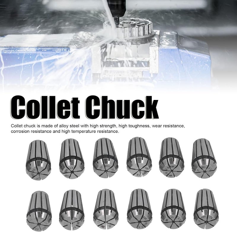 Collet Chuck ER11 Spring Collet Set High Accuracy 12PCS Milling Spring Collet Chuck for Work Holding Engraving Machine - Image 5