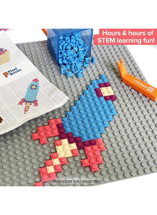 Creative QT Creative QT Pixel Bricks Mosaic Kit - 8 Bright Colors, 1x1 Bricks - 1600 Pieces Mosaic Block Kit with 2 Quick-Removal Tools & Design Guide - Nano Blocks Art Set for Kids & Adults - STEM Building Toy  - Image 5