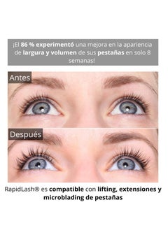 رابيد لاش سيروم تعزيز الرموش Rapidlash 3 مل + ماسكارا الحواجب الشفافة Glow من NYX Professional Makeup  - Image 4