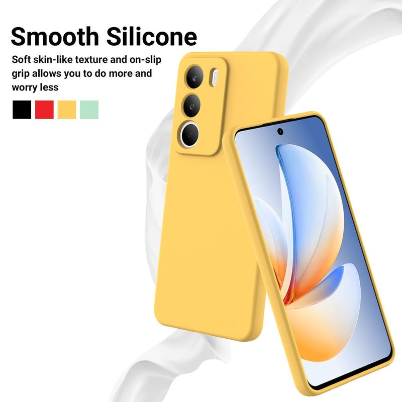 For Realme C71 4G Solid Color Liquid Silicone Dropproof Full Coverage Phone Case(Yellow) - Image 3
