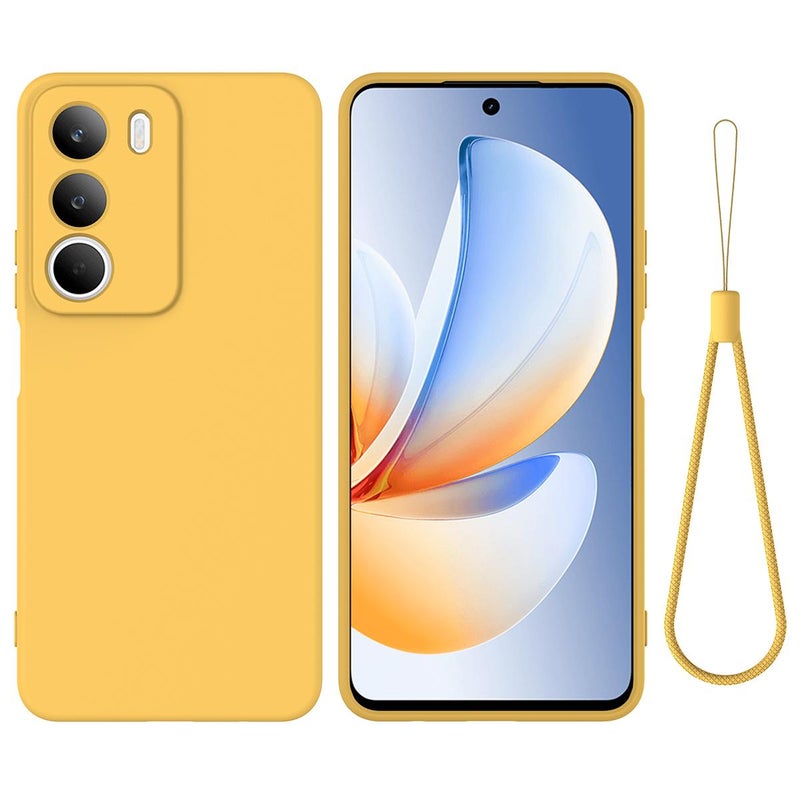 For Realme C71 4G Solid Color Liquid Silicone Dropproof Full Coverage Phone Case(Yellow) - Image 1
