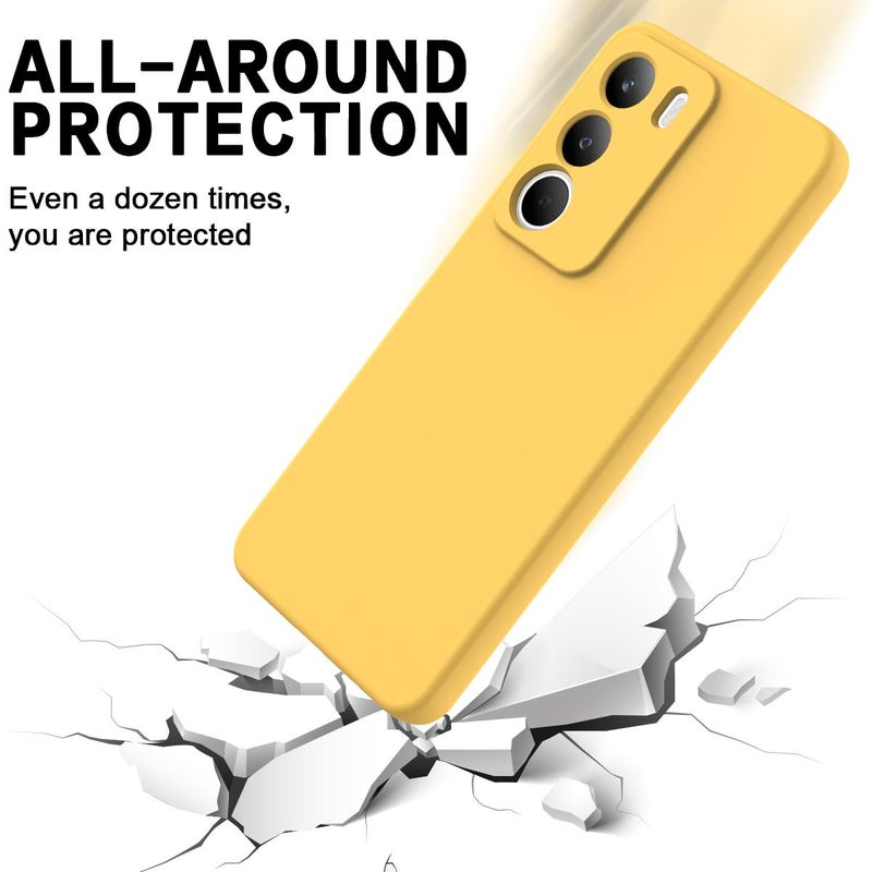 For Realme C71 4G Solid Color Liquid Silicone Dropproof Full Coverage Phone Case(Yellow) - Image 5