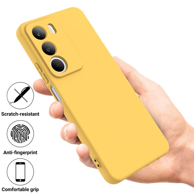 For Realme C71 4G Solid Color Liquid Silicone Dropproof Full Coverage Phone Case(Yellow) - Image 2