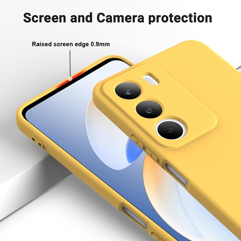 For Realme C71 4G Solid Color Liquid Silicone Dropproof Full Coverage Phone Case(Yellow) - Image 4