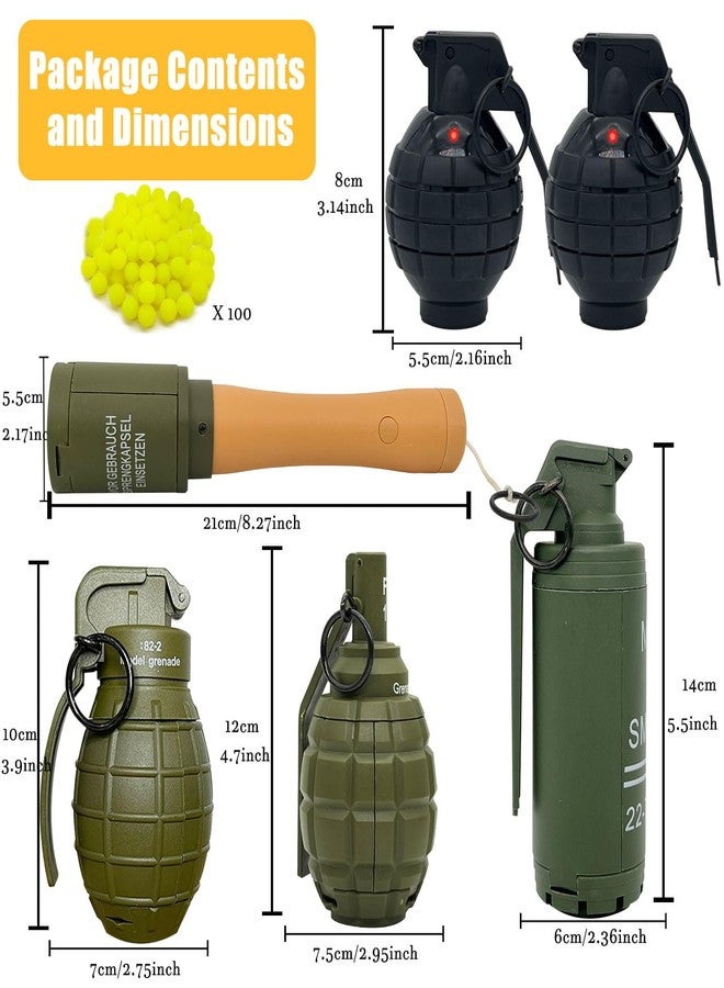 REGLORY Toy-Hand Grenade for CS Battle Game, 6pcs Tactical CS-Grenade Toy with 100 Foam Ammo, 4pcs Pull Ring Grenade Toys & 2 pcs Hand Grenades for Age 14 Years Old and up - Image 3