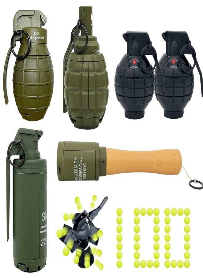 REGLORY Toy-Hand Grenade for CS Battle Game, 6pcs Tactical CS-Grenade Toy with 100 Foam Ammo, 4pcs Pull Ring Grenade Toys & 2 pcs Hand Grenades for Age 14 Years Old and up - Image 2