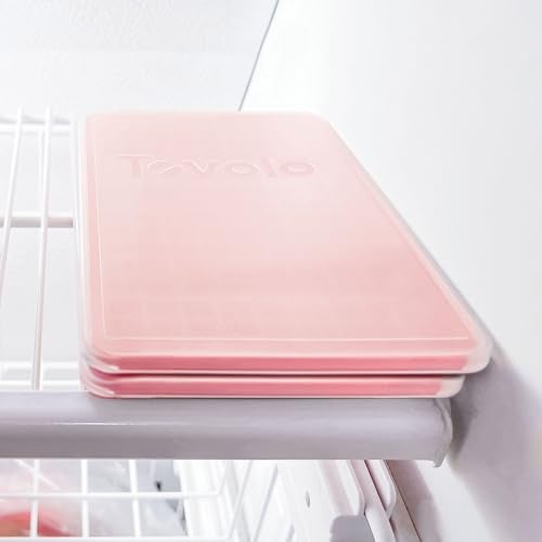 Tovolo Mini Ice Cube Tray with Lid Pack of 2 Small Ice Maker for Freezer, Silicone Mini Ice Cube Trays Small Square Nugget Ice Makes 270 Tiny Cubes BPA Free Stackable Dishwasher Safe, Candy Apple Red - Image 5