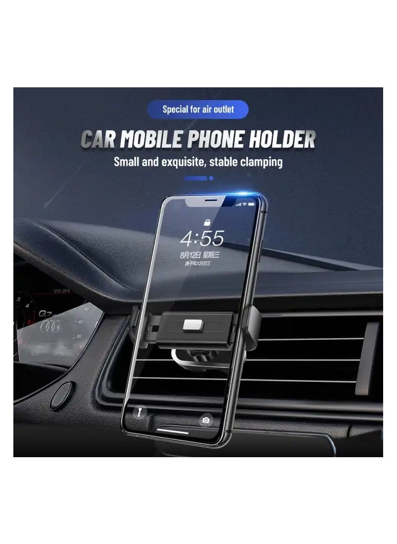 SS Universal 360 free rotating car air vent phone holder anti-slip double silicon clips mobile phone holder for car air vent - ALK7-8  - Image 5
