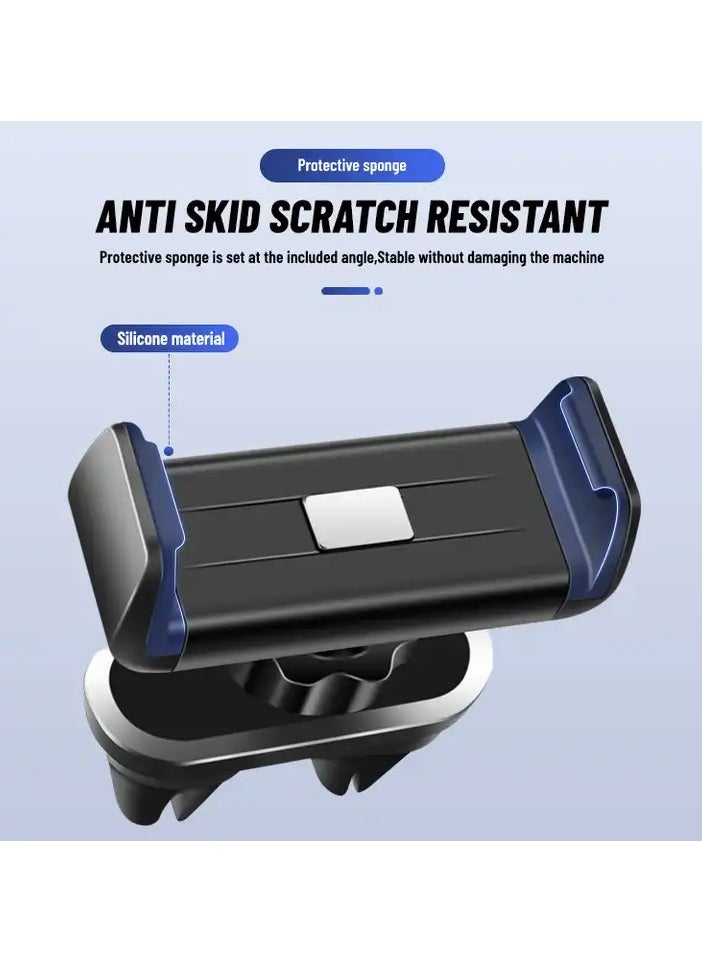 SS Universal 360 free rotating car air vent phone holder anti-slip double silicon clips mobile phone holder for car air vent - ALK7-8  - Image 4