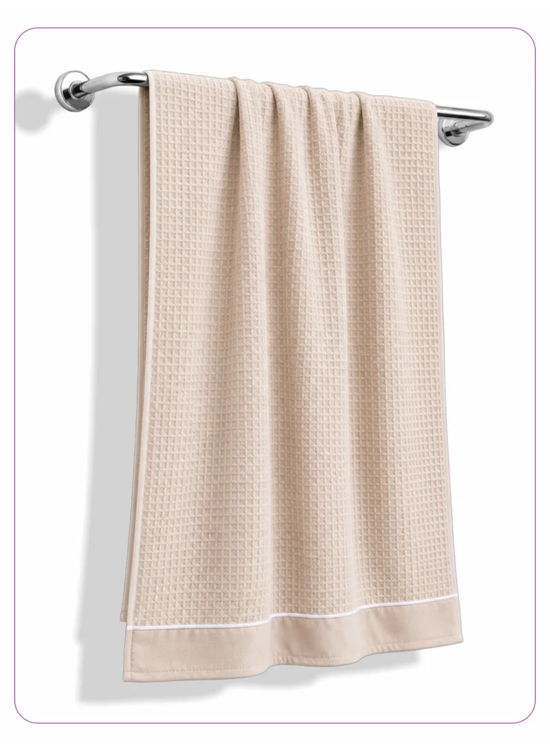 Bath Towel (1 Piece, 70x140 cm) – Microfiber 310 GSM Waffle Weave Ultra Soft Highly Absorbent Quick Dry Bathroom Towel for Home, Gym, Spa & Travel