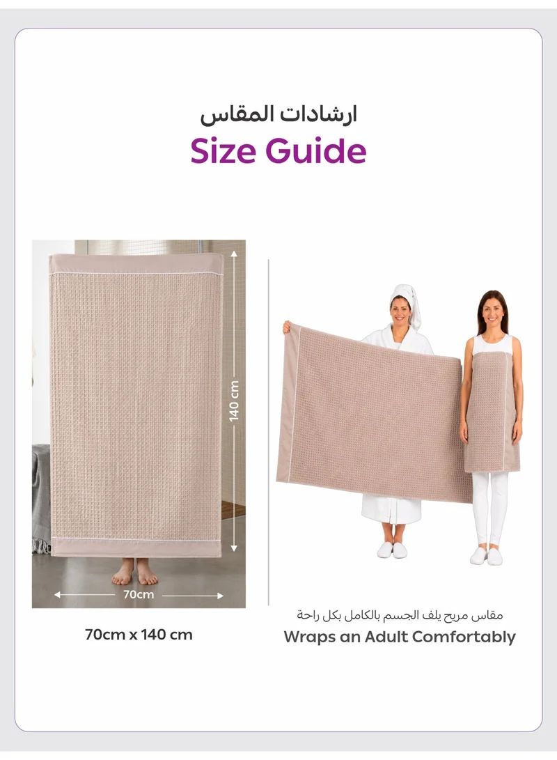 Donetella BATH TOWEL - 1Pcs (70x140cm) Bath Towel (1 Piece, 70x140 cm) – Microfiber 310 GSM Waffle Weave Ultra Soft Highly Absorbent Quick Dry Bathroom Towel for Home, Gym, Spa & Travel  | Best Price UAE