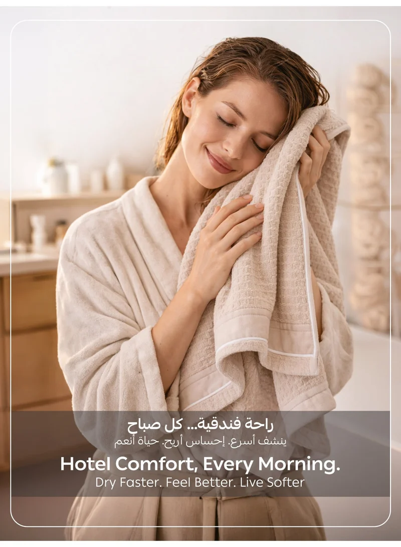 Donetella BATH TOWEL - 1Pcs (70x140cm) Bath Towel (1 Piece, 70x140 cm) – Microfiber 310 GSM Waffle Weave Ultra Soft Highly Absorbent Quick Dry Bathroom Towel for Home, Gym, Spa & Travel  | Best Price UAE