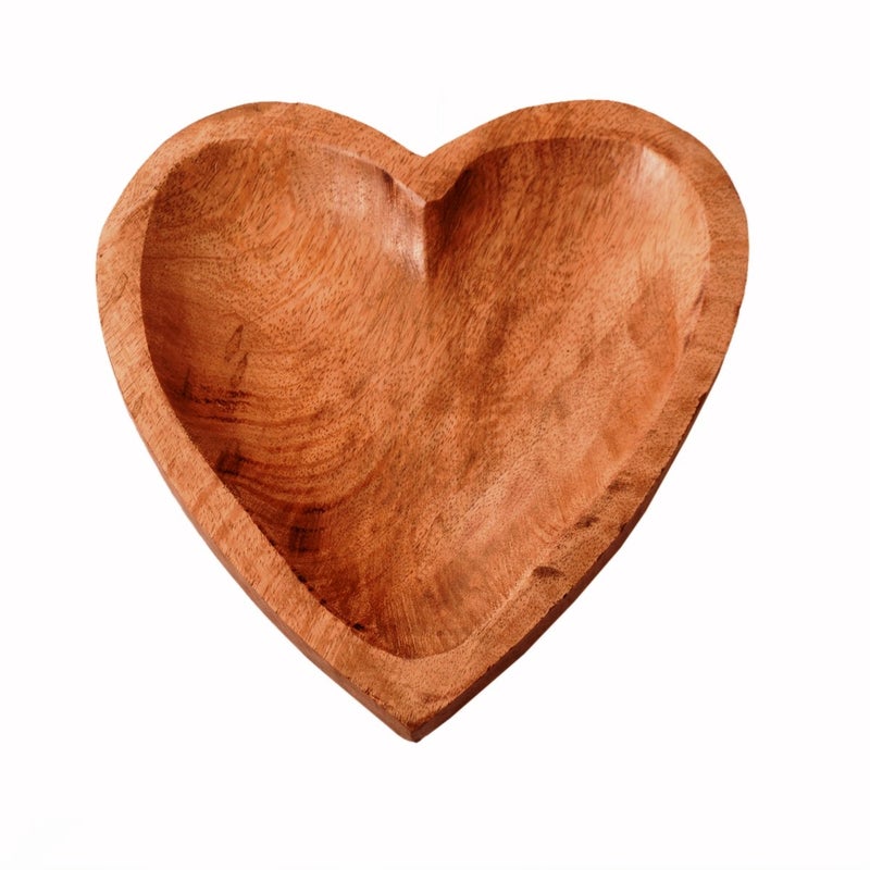 Purpledip Wooden Serving Tray/Platter 'Love & Joy': Small Plate for Snacks, Cookies, Fruits Or Aftermints (11289) - Image 5