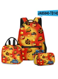 Blox Cartoon Backpack Three-piece Student School Bag 